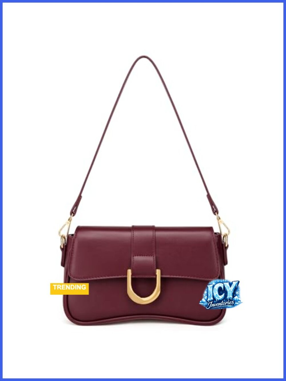 Vegan Leather Hobo Bag Small Cute Purse Underarm Shoulder